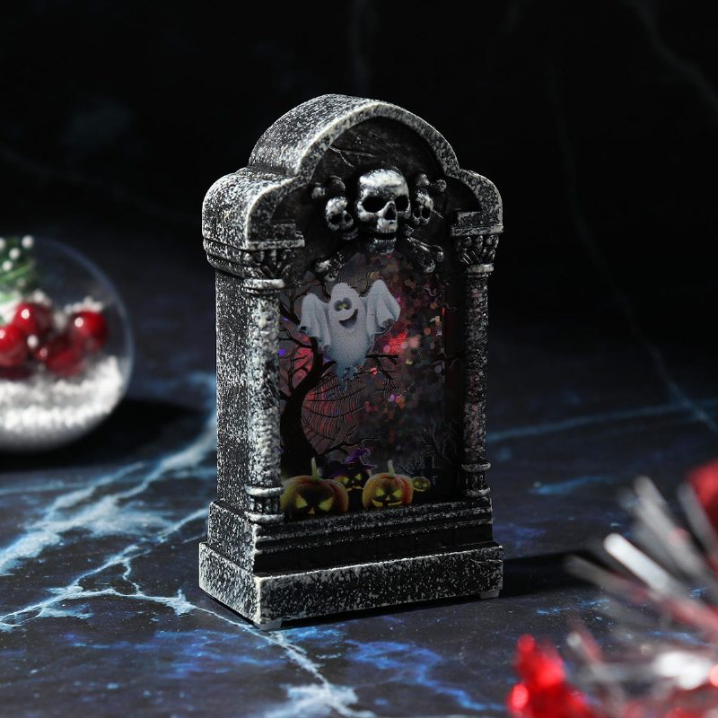 Halloween Sírköves Világítódoboz Fénydekorációk Kellék Sírkő Led Témájú Party Dekoráció