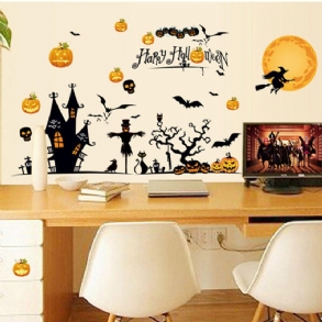 Miico Mj8006 Halloween Matrica Rajzfilm Levehető Falmatrica Dekorációhoz Szobadekoráció