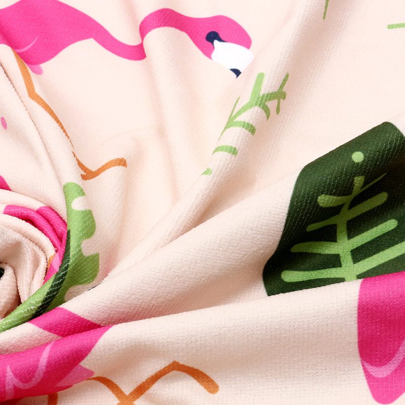 Fashion Flamingo 450g Kerek Strandtörölköző Bojtokkal Mikroszálas 150cm Piknik Takaró Strandtakaró