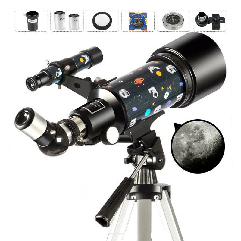 120x Csillagászati Teleszkóp 70 mm Hd Nagy Teljesítményű Hordozható Állvány Éjszakai Látás Mélyűr Csillagnézet Hold-univerzum