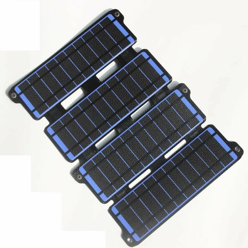 14w Etfe Napelemes Töltő Dupla Usb 5v 18v Dc Camping Összecsukható Napelem Telefon Töltéshez Power Bank