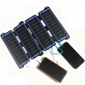14w Etfe Napelemes Töltő Dupla Usb 5v 18v Dc Camping Összecsukható Napelem Telefon Töltéshez Power Bank