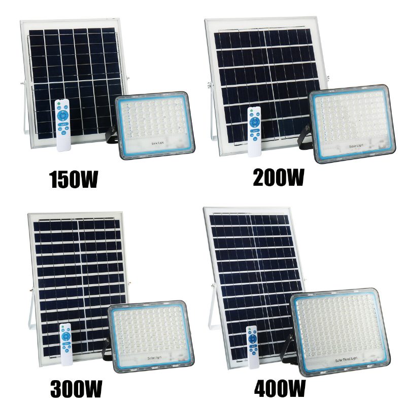 150 W - 400 W Kültéri Távirányítós Lámpa 4 Üzemmódú Vízálló Napelemes Világítás Többfunkciós Kerti