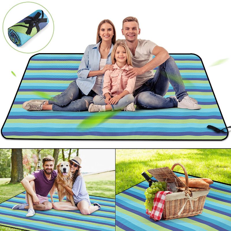 150x200 cm Piknik Szőnyeg Összecsukható Vízálló Takaró Strandszőnyeg Szabadtéri Kemping Utazás
