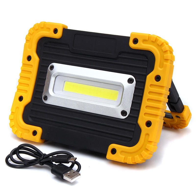 20 Led 10 W 750 Lm Cob Led Munkalámpa Usb Újratölthető Fogantyús Zseblámpa Kültéri Kemping Lámpás