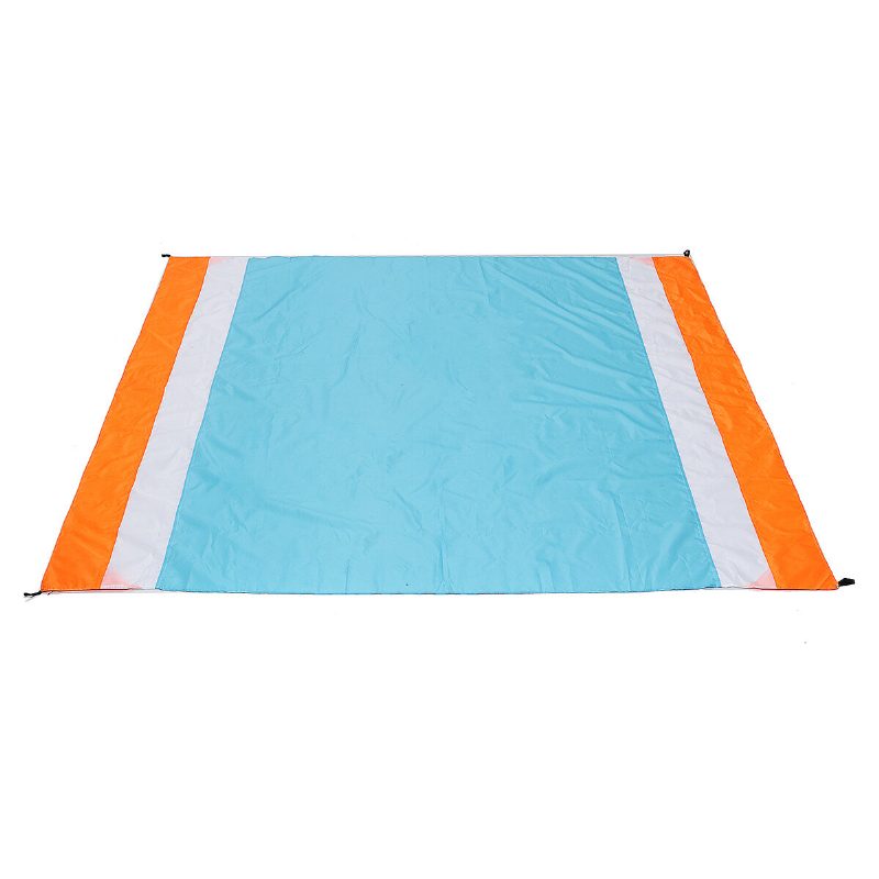 200x210 cm Strandszőnyeg Homokmentes Takaró Vízálló Piknik Alátét Nagyméretű Napernyő Baldachin Kültéri Kemping Utazás