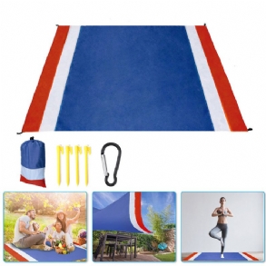 200x210 cm Strandszőnyeg Homokmentes Takaró Vízálló Piknik Alátét Nagyméretű Napernyő Baldachin Kültéri Kemping Utazás