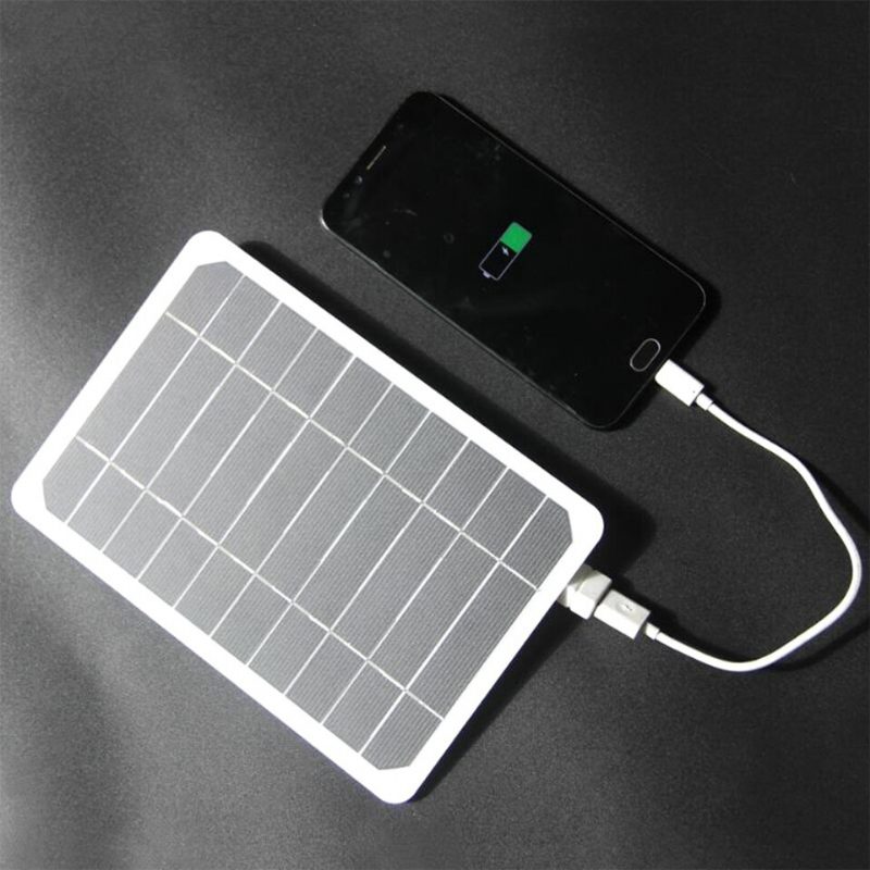 205*140mm 5v 5w Napelem Nagy Teljesítményű Mobiltelefonhoz Usb Napelemes Akkumulátor Töltő Camping