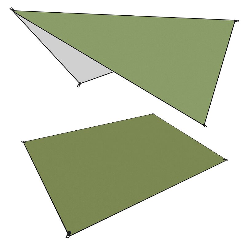 210d Oxford Fabric Army Green Nedvességálló Sátor Menedék Összecsukható Napellenző Ponyva Függőágy Eső Napernyő Piknikmatrac Szabadtéri Kempingutazás