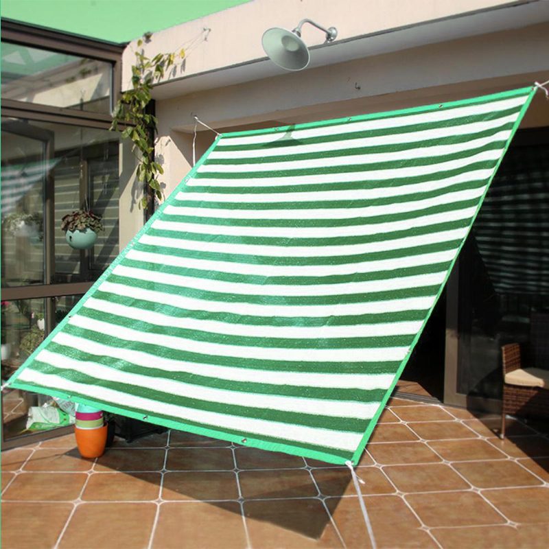 2x3m 100gsm Hdpe Téglalap Napernyő Vitorla Uv Védelem Kültéri Terasz Kerti Sátor Háló 5 Méteres Kötéllel