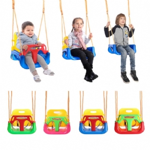 3 Az 1-ben Kültéri Magas Háttámlájú Tipegő Babahinta Szett Teli Vödör Üléses Hinta Játszótéri Parkhoz