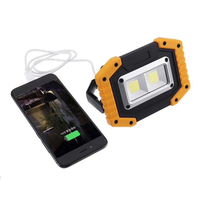 30 W Usb Led Cob Lámpa Kültéri 3 Üzemmódú Munkalámpa Kemping Vészlámpás Zseblámpa Reflektor Kempinglámpa