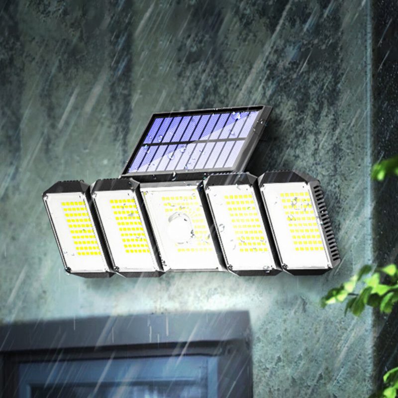 300 Led-es Napelemes Lámpák Kültéri 270 Széles Látószögű Mozgásérzékelős Árvíz Fali 3 Állítható Fej Az Udvari Teraszhoz Kerti Verandához
