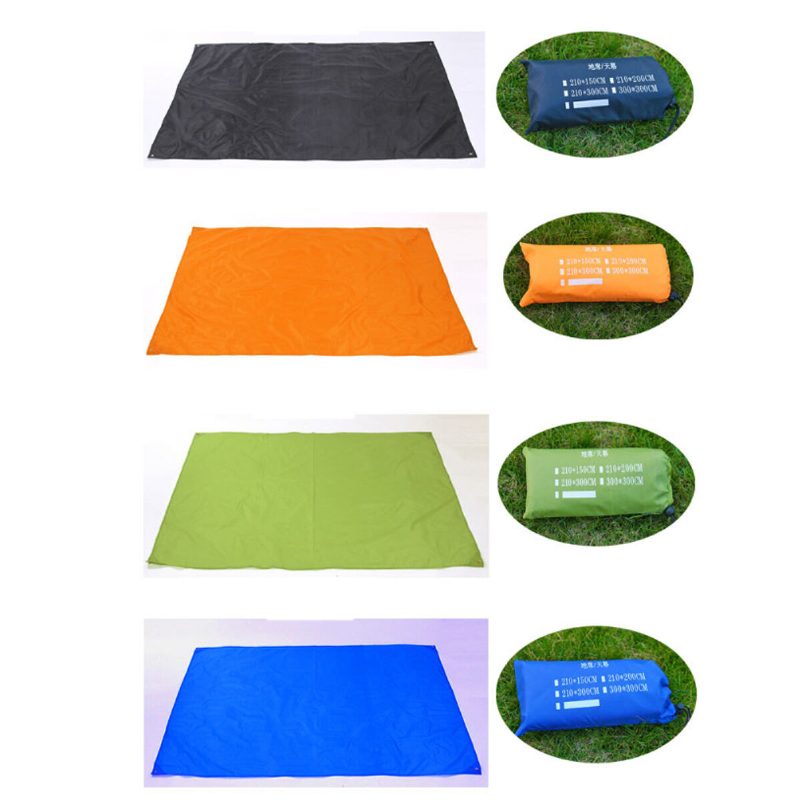 300x300cm Kültéri Kemping Sátor Napernyő Eső Nap Uv Strand Lombkorona Napellenző Menedék Piknik Szőnyeg Földes Párna