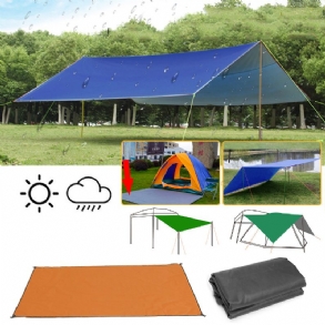 300x300cm Kültéri Kemping Sátor Napernyő Eső Nap Uv Strand Lombkorona Napellenző Menedék Piknik Szőnyeg Földes Párna