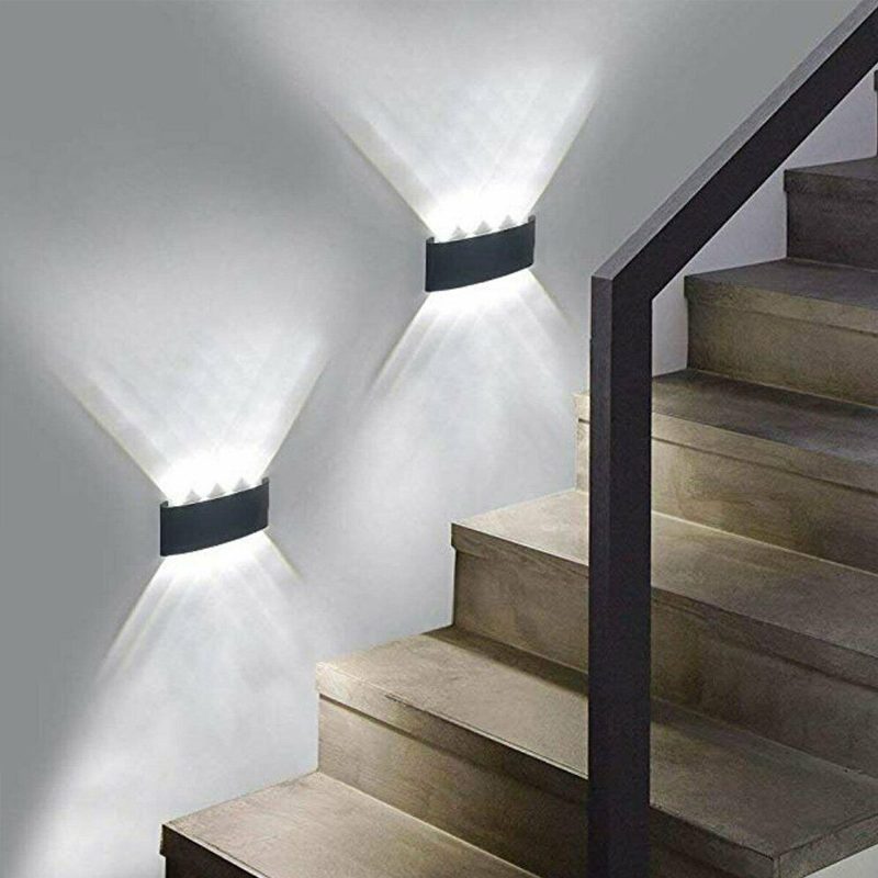 4/6/8w 6000k Fali Lámpa Ip65 Vízálló Led-es Felfelé Lefelé Kültéri Kemping Terasz Gyep
