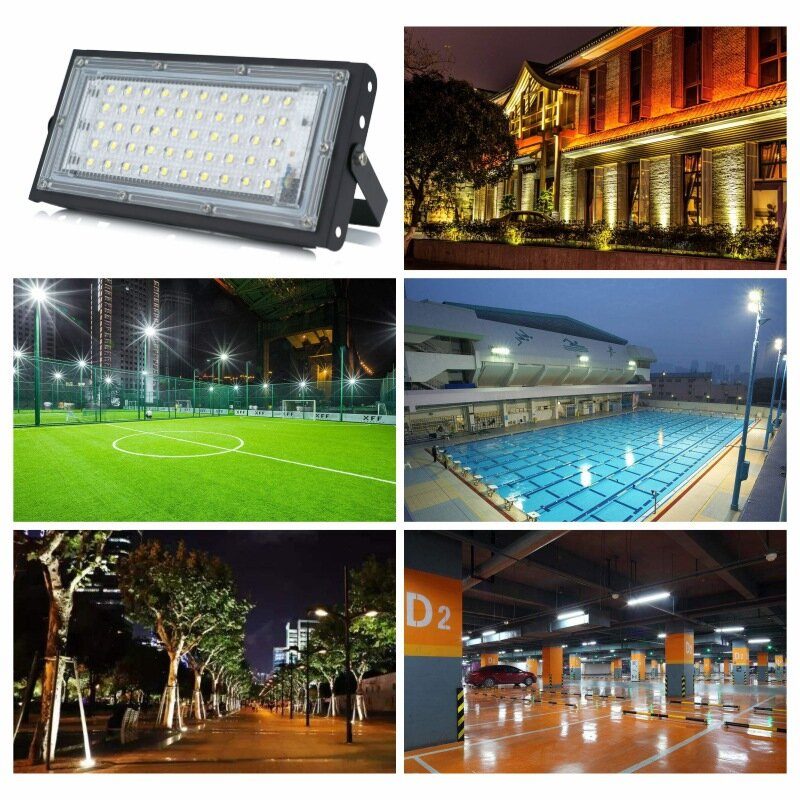 50 W Rgb Led Lámpa Ac 220v 230v 240v Kültéri Reflektor Ip65 Vízálló Led Utcai Táj Világítás