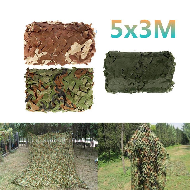5x3 M-es Autótakaró Katonai Terepszínű Háló Vadászat Erdei Hadsereg Kiképző Hálós Autósátor Kemping Napernyő