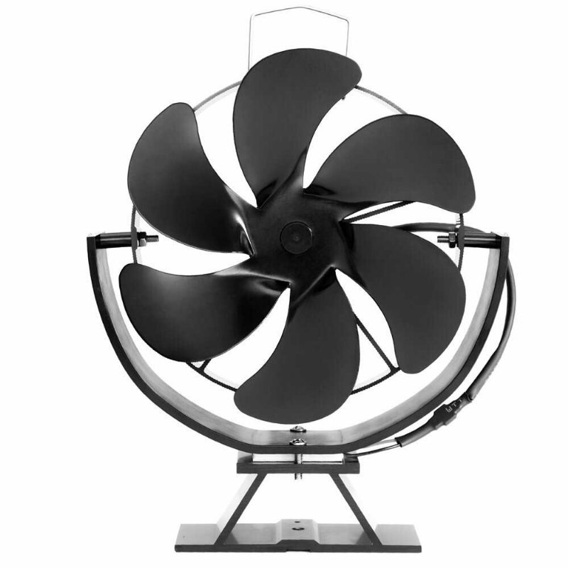 6 Lapátos Fatüzelésű Kandallóventilátor Mini Fűtésű Kályhaventilátor Eco-ventilátor Csendes Otthon Hatékony Hőelosztás