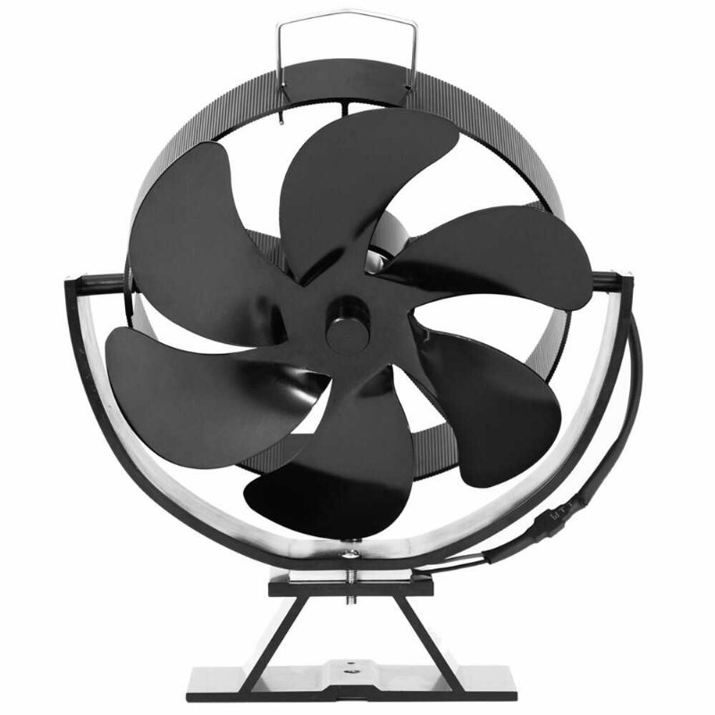 6 Lapátos Fatüzelésű Kandallóventilátor Mini Fűtésű Kályhaventilátor Eco-ventilátor Csendes Otthon Hatékony Hőelosztás