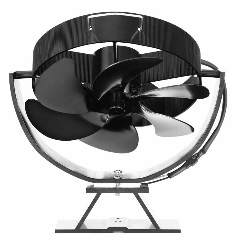 6 Lapátos Fatüzelésű Kandallóventilátor Mini Fűtésű Kályhaventilátor Eco-ventilátor Csendes Otthon Hatékony Hőelosztás