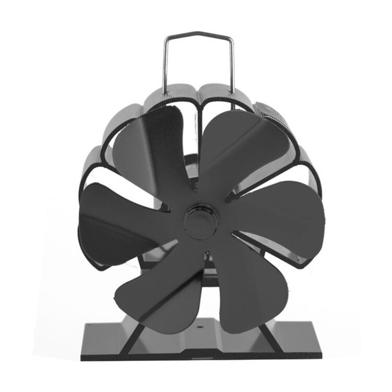 6 Lapátos Kandallóventilátor Mini Hőhajtású Kályhaventilátor Faégő Eco-ventilátor Csendes Hatékony Hőelosztás
