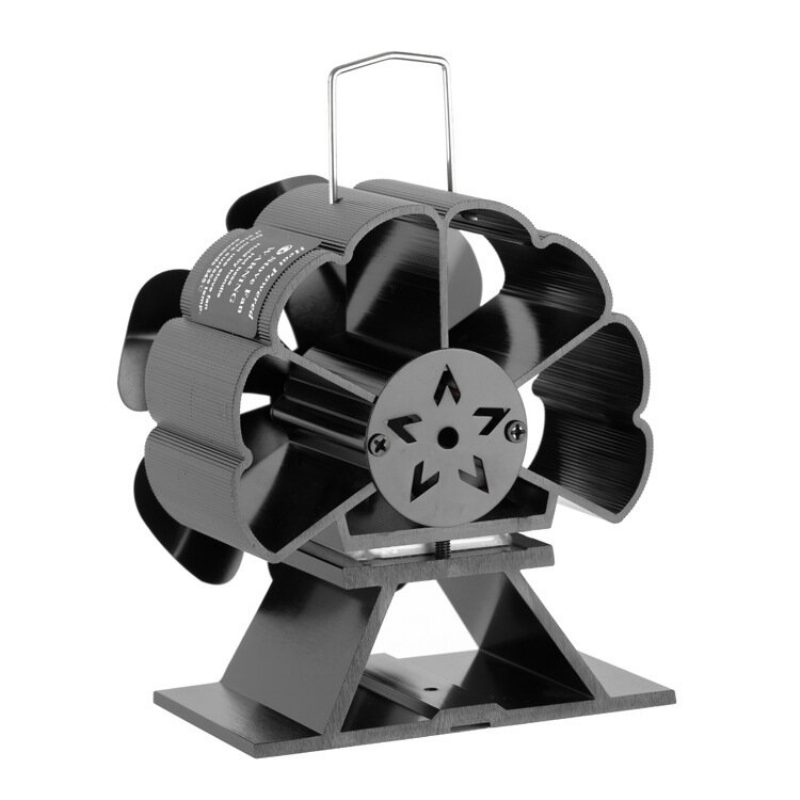 6 Lapátos Kandallóventilátor Mini Hőhajtású Kályhaventilátor Faégő Eco-ventilátor Csendes Hatékony Hőelosztás