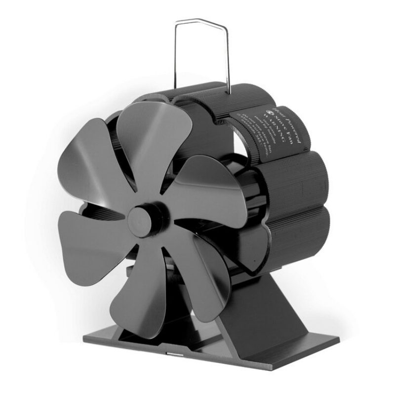 6 Lapátos Kandallóventilátor Mini Hőhajtású Kályhaventilátor Faégő Eco-ventilátor Csendes Hatékony Hőelosztás