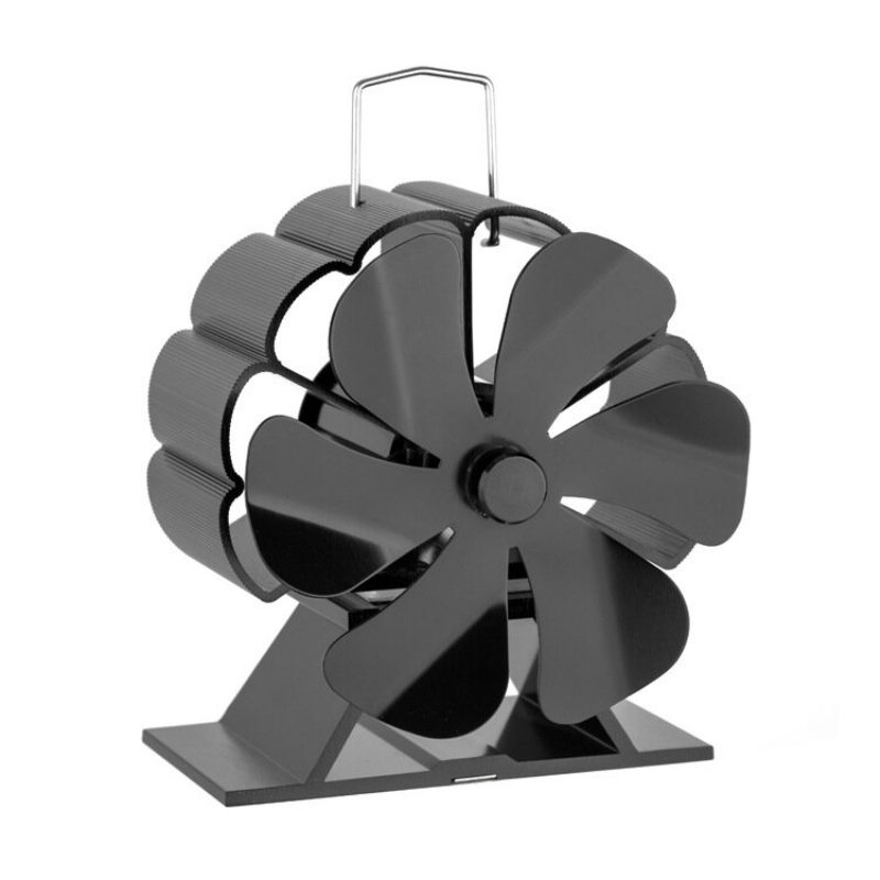 6 Lapátos Kandallóventilátor Mini Hőhajtású Kályhaventilátor Faégő Eco-ventilátor Csendes Hatékony Hőelosztás