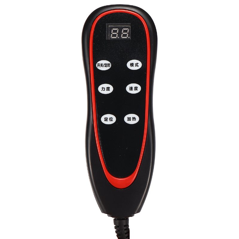 9 Fokozatú Adjust Elektromos Vibrátor Fűtés Hát Nyak Masszírozó Matrac Láb Derékpárna Szőnyeg Otthoni Iroda Fájdalomcsillapító Relax Masszázspárna