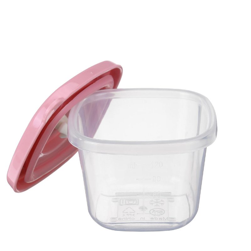 90ml 120ml 6db/készlet Baby Kids Élelmiszer Tároló Doboz Ebéd Uzsonna Kiegészítő Tejpor Tartály