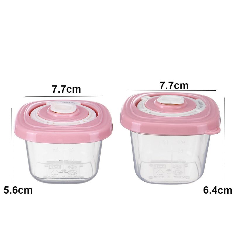 90ml 120ml 6db/készlet Baby Kids Élelmiszer Tároló Doboz Ebéd Uzsonna Kiegészítő Tejpor Tartály