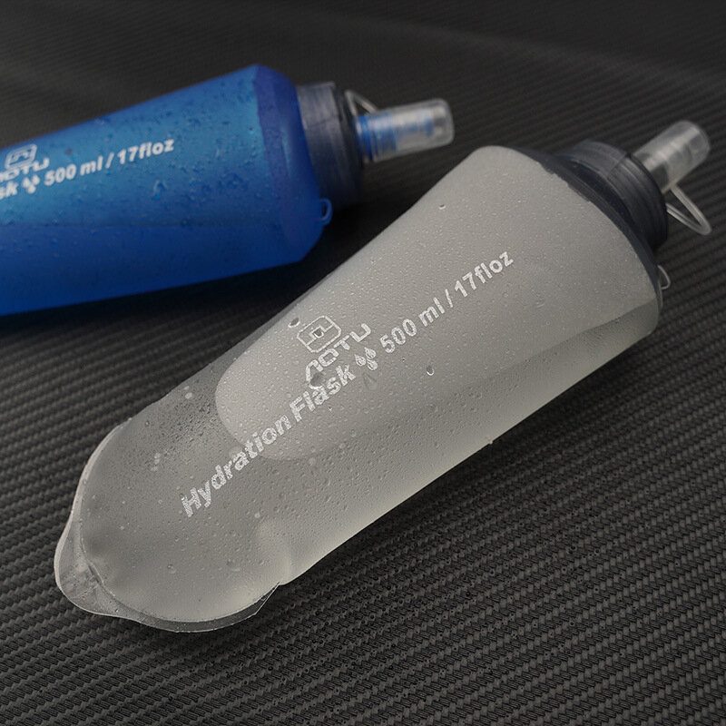 Aotu 500ml Összecsukható Kulacs Mentes Bpa Szivárgásmentes Softbottle Vízhólyag Tpu Travel Cup Könnyű Sport Kemping Kerékpározáshoz