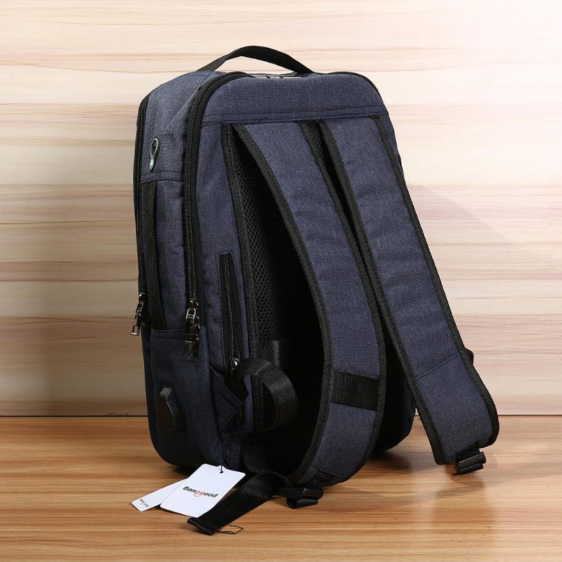 Bang Good 17l Lopásgátló Férfi Női Laptop Notebook Hátizsák Usb Töltőcsatlakozó Zár Utazási Iskolatáska