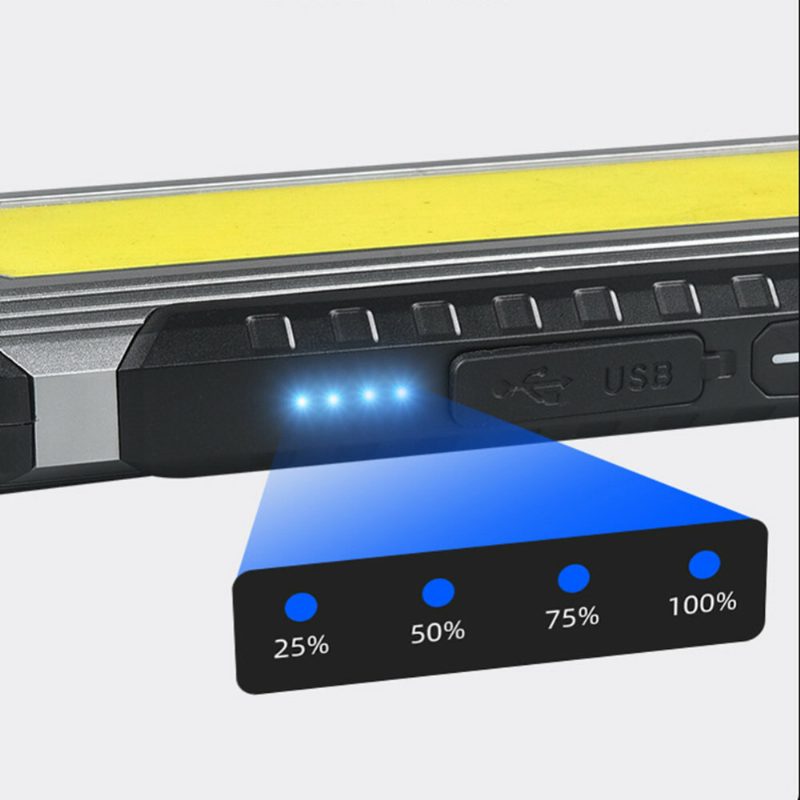 Cob Led Munkalámpa Usb Újratölthető Zseblámpa Camping Lantern Led Kemping Mágnessel