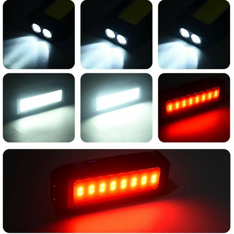Cob Led Munkalámpa Usb Újratölthető Zseblámpa Camping Lantern Led Kemping Mágnessel