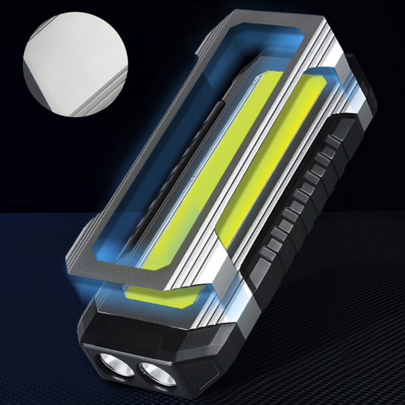 Cob Led Munkalámpa Usb Újratölthető Zseblámpa Camping Lantern Led Kemping Mágnessel