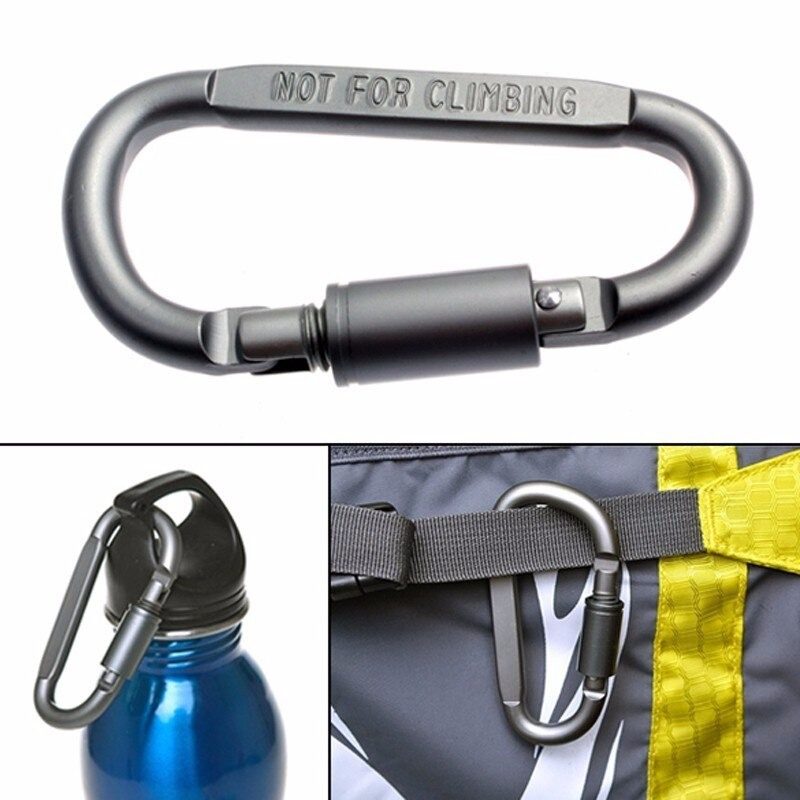 Csavarzár D-alakú Karabiner Kampós Kulcstartó Kapocs