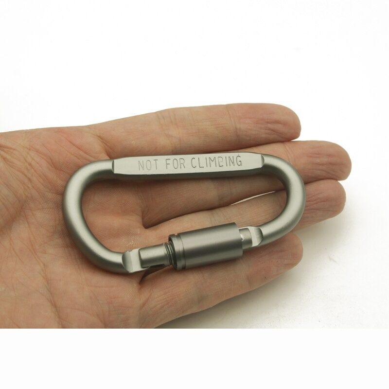Csavarzár D-alakú Karabiner Kampós Kulcstartó Kapocs