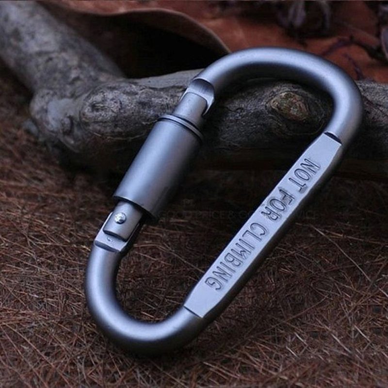Csavarzár D-alakú Karabiner Kampós Kulcstartó Kapocs
