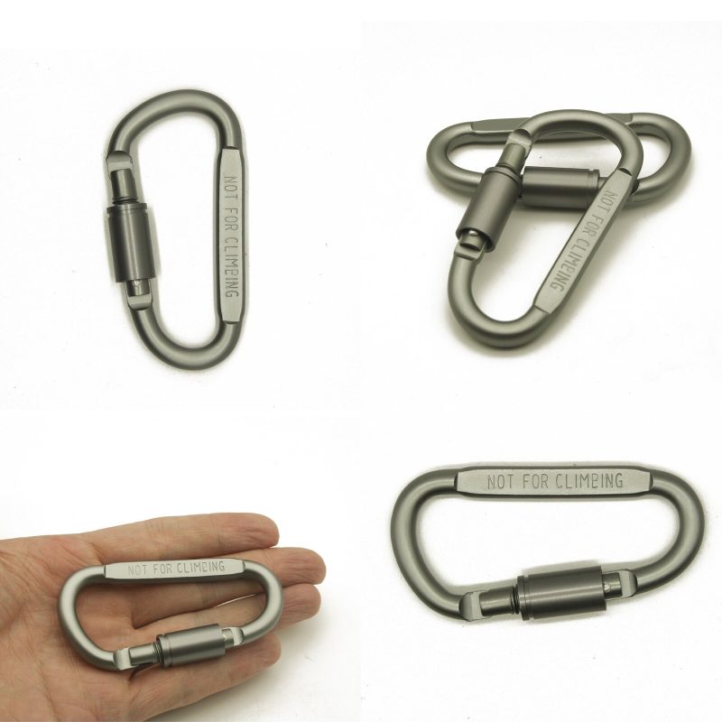 Csavarzár D-alakú Karabiner Kampós Kulcstartó Kapocs