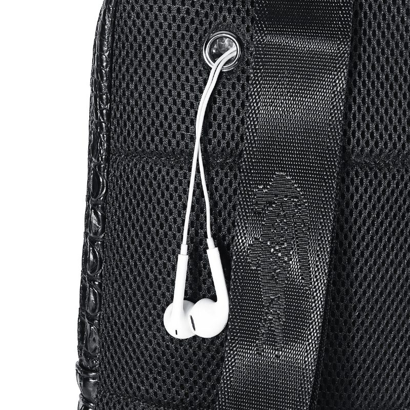 Férfi Új Bőr Krokodilmintás Melltáska Sling Hátizsák Crossbody Táskák