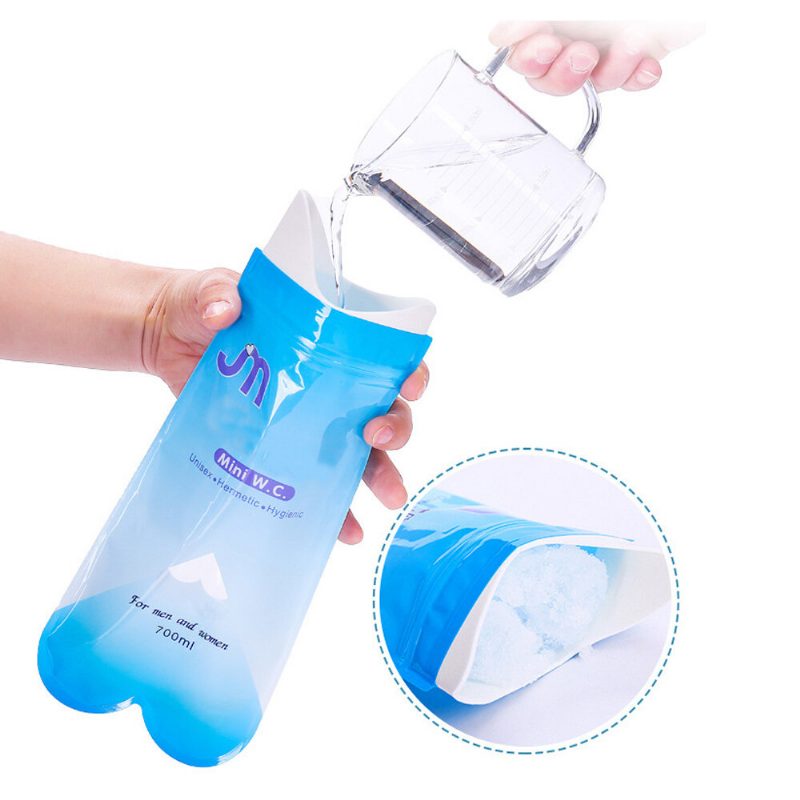Jiemu 700ml 4 Db Eldobható Vizelettasakok Sürgősségi Vizeletürítő Wc Hányástáska Camping Travel