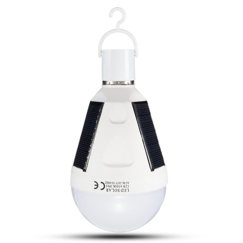 Kültéri 12 W-os Led-es Napenergiával Működő Sátorlámpás Kemping Vészvilágítás Hordozható Horgász Éjszakai Izzó