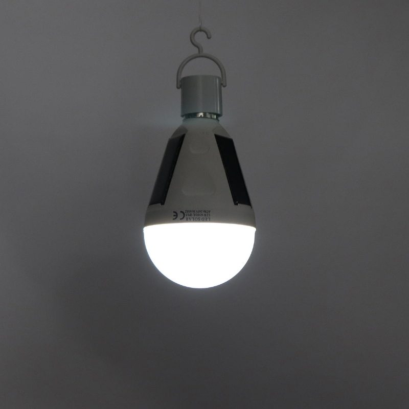 Kültéri 12 W-os Led-es Napenergiával Működő Sátorlámpás Kemping Vészvilágítás Hordozható Horgász Éjszakai Izzó
