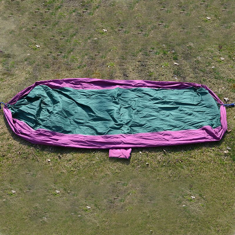 Kültéri Kemping Függőágy Ejtőernyős Kendő Könnyű Nylon Hordozható 1-2 Fő Részére 260 X 140cm