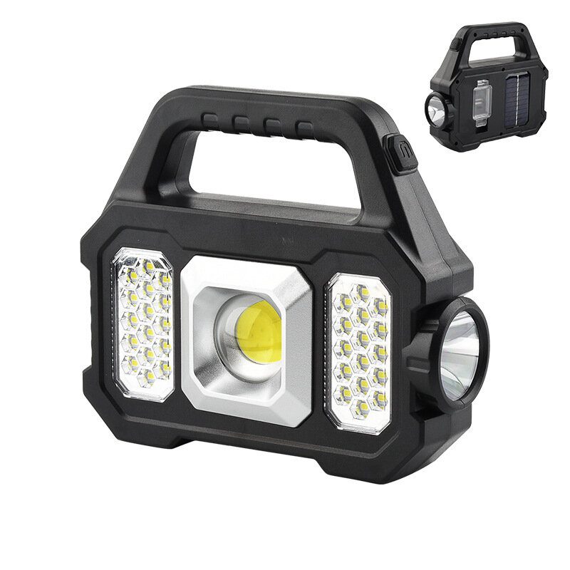 Kültéri Napelemes Led-es Kempinglámpa Szuper Fényes Zseblámpa Munkalámpák Usb Újratölthető Kézi Lámpák Spotlámpa Keresőlámpa