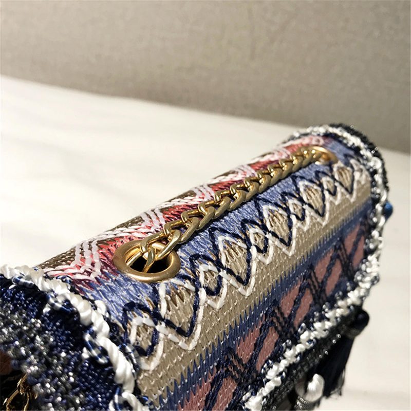 Női Gyűrűs Fogantyú Szalmatáska Tok Rattan Messenger Kézitáska Beach Tote Outdoor Travel