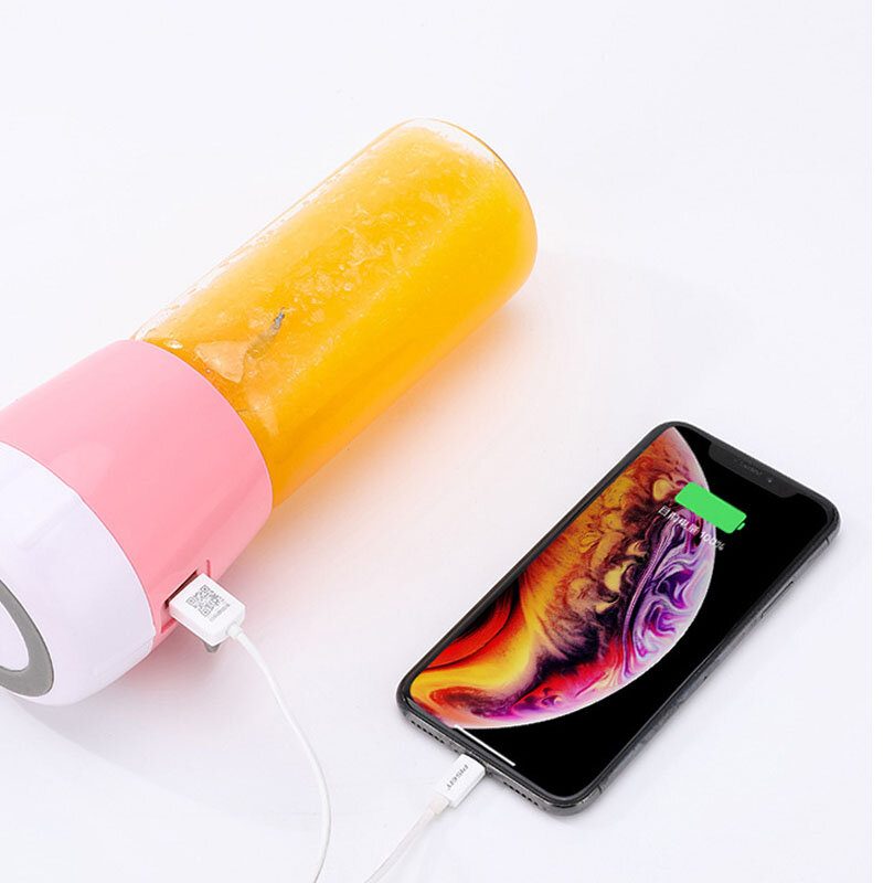 Többfunkciós Mini Gyümölcscentrifuga Élelmiszer Turmix Gyümölcsfőző Gép Usb Újratölthető Turmixgép Kemping Piknik