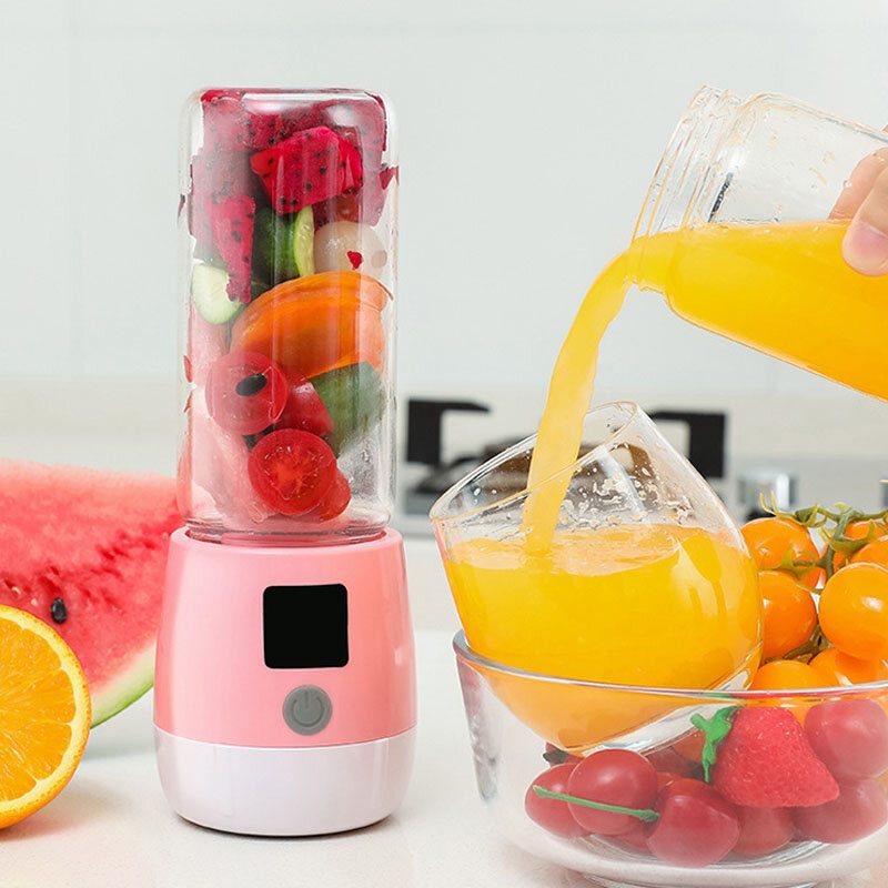 Többfunkciós Mini Gyümölcscentrifuga Élelmiszer Turmix Gyümölcsfőző Gép Usb Újratölthető Turmixgép Kemping Piknik